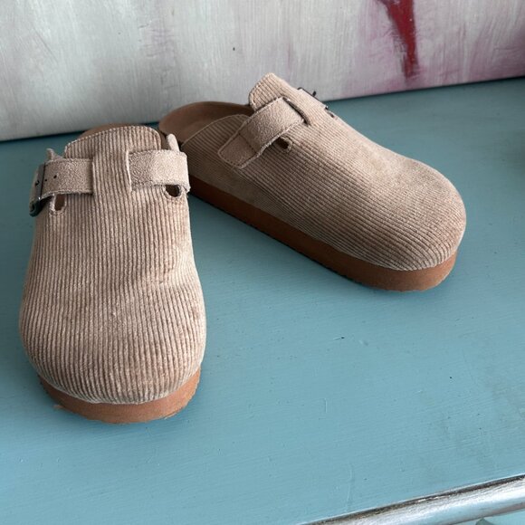 Rocket Dog Abel Plus Taupe Corduroy Platform Mule Slides Size 6 Slip On Womens - Picture 11 of 12